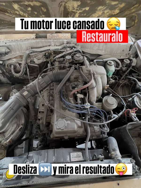 Estética de motor 9 trabajos: trabajo 2 antes, en Monster Garage Vzla